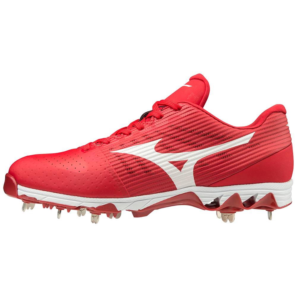 Zapatillas Beisbol Mizuno 9-Spike Ambition Bajas Metal Hombre Rojas/Blancas Comprar PQMN-74128